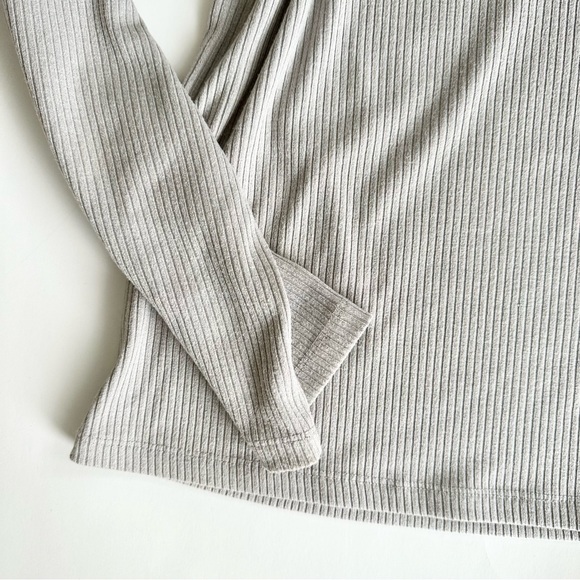 | vici - gray ribbed matching minimalist lounge set  - small | - Picture 8 of 16